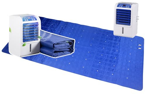 WHRAOY Colchón Refrigerado por Agua (160 × 70 Cm), Enfriador De Colchón Eléctrico con Agua, Tanque De Agua De 1,7 L, con Control Remoto, Ruido: 40 DB, para Casa, Dormitorio, Apartamento,160×70CM