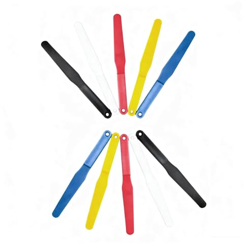 10 spatole in plastica per serigrafia, 28,7 cm, colori assortiti per serigrafia, paletta durevole per vernice e colla, strumento per officina artistica