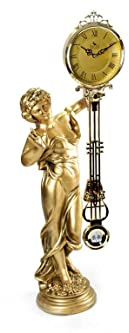Gicos Orologio Pendolo Vintage Statua Decorativa Salotto Venere d'oro 84CM cod.587559