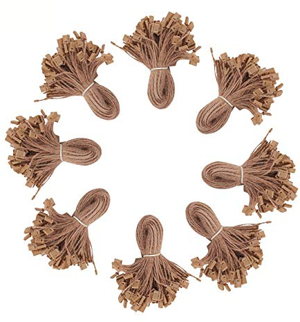 PH PandaHall 1200pz Stringhe per Etichette Corda per Appendere Etichette, 18cm Marrone Fili di Sicurezza per Etichette Cordoncino in Nylon per Vestiti Artigianato Gioielli Bagagli e Prodotti
