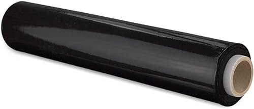 V1 TRADE Film Noir Emballage Noir - Film Palette 50cm x 285m - Plastique Protection pour Colis et Meubles