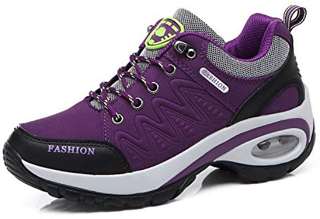 Femmes Minceur Chaussures Marche Baskets Aptitude Wedges Plateforme Chaussures Sneakers 7 Violet,38 EU/Étiquette 39