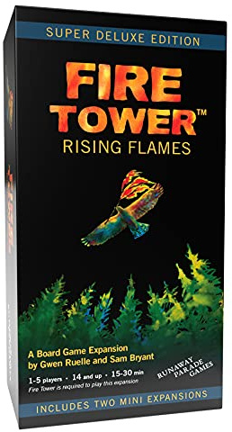 Fire Tower Rising Flames brädspel expansion (Deluxe Expansion med 2 Mini Expansioner): Fight Fire with Fire (grundspel krävs)