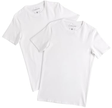 Pact Men's Organic Cotton Crew Undershirt 2-Pack White