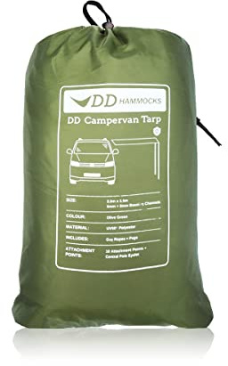 DD Campervan Tarp 2,5 x 2,5 metros – Toldo Impermeable para autobús de camping 6 mm/8 mm lluvia y protección solar