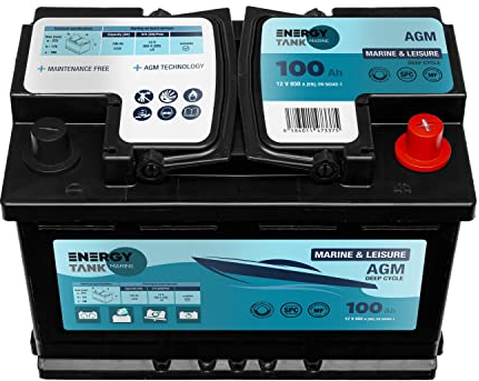 Bootsbatterie 12v 100Ah - Bootsbatterie Mobil und Stationär - AGM Batterie Lange Lebensdauer - Boot Batterie Gegen Vibrationen und Stöße Geschützt