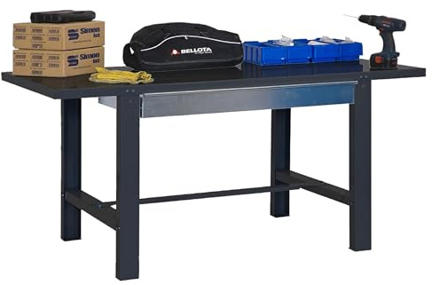 Simon Rack Banc de Travail Atelier, capacité Charge 600 kg, 830 x 1800 x 730 mm, Table de Travail, 1 tiroir, Anthracite - BT6