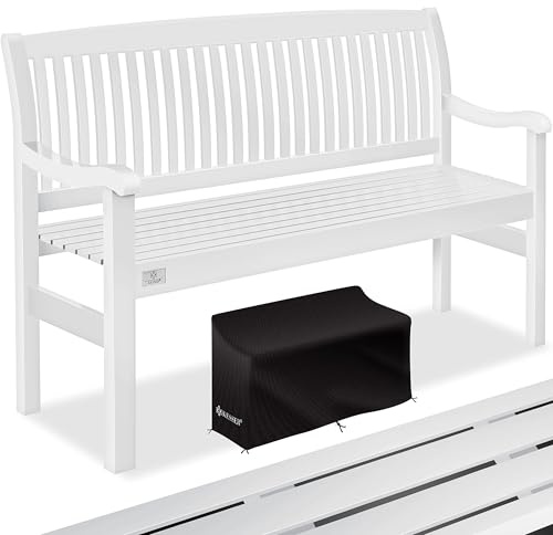 KESSER® Trädgårdsbänk, träbänk, väderbeständig | för 3 till 4 personer | Parkbänk av massivt trä | sittbänk 320 kg kan belastas 150 cm | balkongbänk, bänk för balkong, terrass och trädgård inkl.