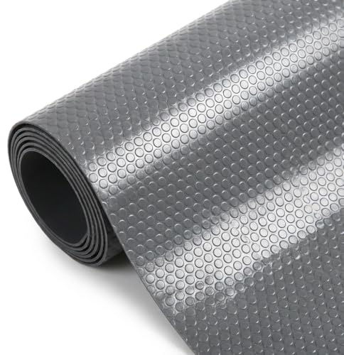 Non-Slip Kitchen Drawer Liners (44.5 x 500 cm) - Protects from Spills, Multi-Use Shelf & Cabinet Liner (Grey)