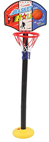 POENVFPO Soporte de Aro de Baloncesto para Niños, Juego de Baloncesto Interior Ajustable en para Niños con Base Estable y Ejercicio Divertido