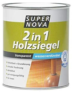 Supernova 2in1 Holzsiegel PU-verstärkter Parkettlack + Grundierung seidenmatt farblos 375 ml