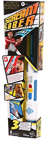 Star Wars Scream Saber Lightsaber Toy, Record Your Own Inventive Lightsaber Sounds and Pretend to Battle, for Kids Roleplay Ages 4 and Up