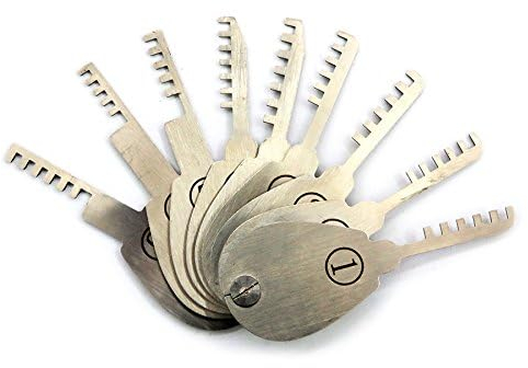 TPM Go 9-teiliges Dietrich Werkzeug Set für Schlosser Entriegelungswerkzeug