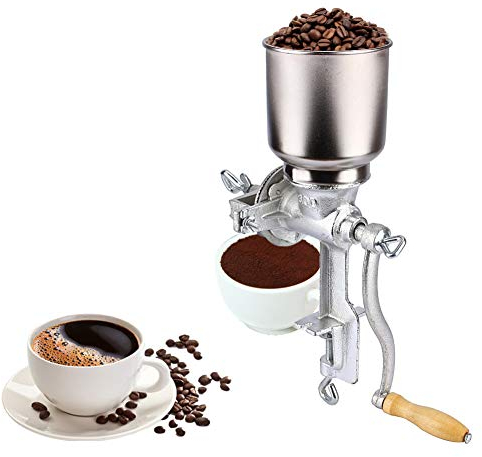 Manual Hand Coffee Grinder Mill, Adjustable Healthy Stainless Iron Grain Mill, Effective Ergonomic Labour Saving Cereal Grinder, Multifunctional Grain Mill for Coffee Bean Oat Nut Corn Wheat