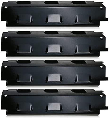 Denmay 37CM Heat Plate Heat Shield for Charbroil, Master Forge, Uniflame 750, Blooma, Porcelain Steel Burner Cover Flame Tamer Heat Tent for Kenmore,Thermos,Tenneker tg4, 4 Pack