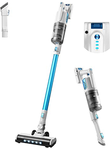 Eureka BR5 Aspiradora sin Cable, Aspiradora Inalámbrica Ligera, Potencia de Succión de, Motor de 250 W sin Escobillas, Cepillo Quitapolvo 2 en 1 para Pisos Duros, Alfombras