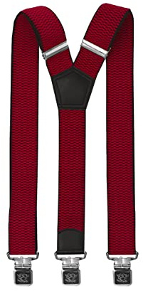 Fabio Farini - 4 cm breiter Hosenträger Y Form für Herren - Rot