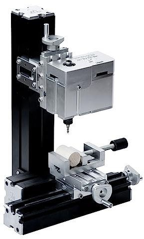 ZR® Electroplated Mini Metal Milling Machine 36W 20000rpm DIY Vertical Miniature Mill Lathe Machine Tools for Creative Maker Miniature Miller