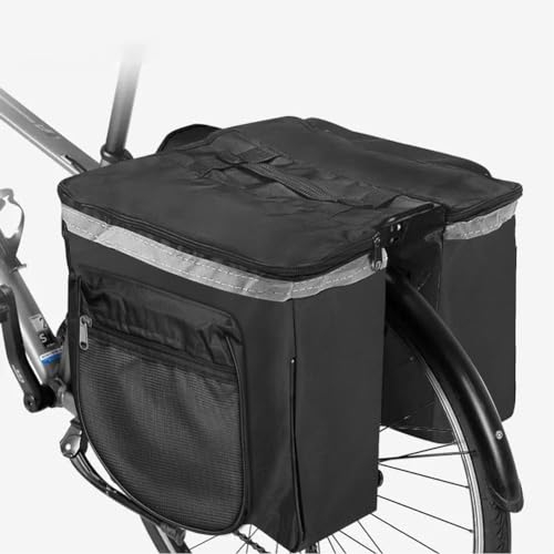 DANNEEFORSU7 Fahrrad Gepäckträgertasche -30L Fahrrad Multifunction Wasserdichte Doppel Satteltasche Hinterradtasche mit Mehrere Tasche Großes Paket Reisetasche Fahrrad Accessories Fahrrad Doppeltasche