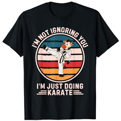 Retro Cow, je ne t'ignore pas, je fais juste du karaté T-Shirt