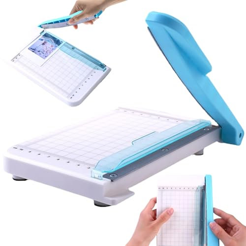Whyzsjnclg Guillotine Paper Cutter, 6 Inch Cut Length Small Paper Cutter, Non Slip Paper Trimmer, Curved Strip Paper for Crafting, Coupons and Photos, Guillotine Paper Cutter