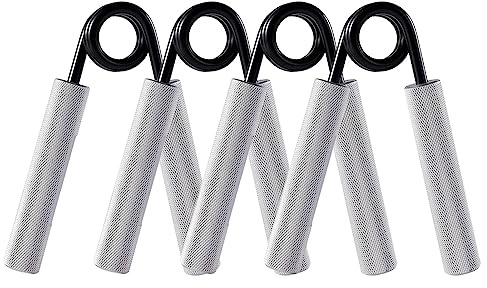 Entrenador de manos y antebrazos, entrenamiento de fuerza de agarre de metal, entrenamiento de muñeca, entrenamiento de dedos, set de entrenamiento de fuerza de agarre, juego de 4 unidades de 50 – 200