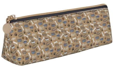 FFCVZAA Mignon chien os bol Woof Paw Print Trousse à crayons pratique école bureau garçons filles fournitures d'étude