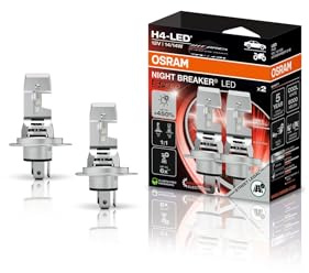 OSRAM NIGHT BREAKER LED SPEED H4 450, LED-Fern- und Abblendlicht mit Straßenzulassung, bis zu 450% mehr Helligkeit, 6000K,schnelle Installation, kein mechanisches Zubehör notwendig, LEDEC02 integriert