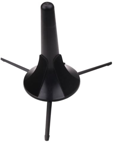 Baluue Soporte de Trompeta Trípode Estable Portátil y Plegable Soporte Desmontable Base de 3 Patas Metálicas y Tornillo Giratorio para Instrumento de Viento