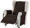Textil-home Sesselschoner Sofaüberwurf Adele, 1 Sitzer/Relax - Reversibel gepolsterter Sofaschutz. Farbe Braun
