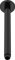 nuie ARM416 Arvan | Modern Bathroom Round Ceiling Mounted Shower Arm, 300mm, Matt Black