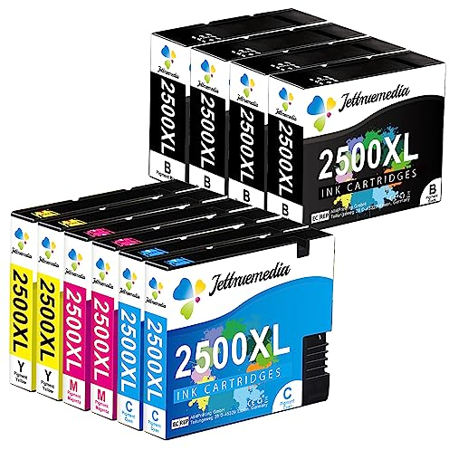 JTM 2500XL Druckerpatronen Ersatz für Canon 2500XL PGI-2500XL Multipack kompatibel mit Canon Maxify MB5150 MB5450 MB5455 iB4150 MB5155 iB4050 MB5050 MB5350 (4 Schwarz, 2 Cyan, 2 Magenta, 2 Gelb)