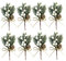 Bayas De Navidad Conos De Pino Ramas De Pino Artificial Decoración De Guirnaldas Holly Decoración De Guirnaldas White 8pcs, Ramas De Bayas De Navidad, Selecciones Artificiales De Navidad, Ramas De