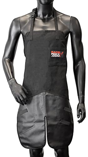 Racefoxx Werkstattschürze in schwarz Arbeitsschürze Gartenschürze Mechaniker
