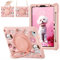TECHGEAR BubblyToons Enfants Coque pour Apple iPad Air 11 (M3 2025 / M2 2024) Air 4 et 5 Gen 10,9 pouces, iPad Pro 11 (2018-2022) - Souple et robuste - Avec support et anneau de maintien - Chiot
