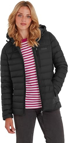 TOG24 North Women Hood Jacket RDS Duck Down Warm Insulation Packaway Travel | Coat, Insulated, Lightweight, Chest pocket, Pockets, Toggle adjusters, Walking, Doubles Up As Travel Pillow