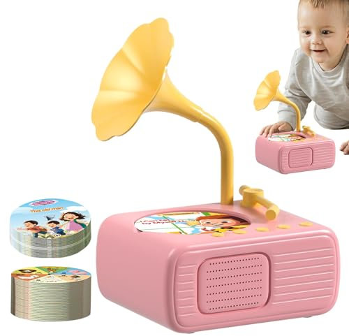 Jouets Gramophone pour tout-petits, Gramophone pour 96 cartes - Jouet de tourne-disque phonographe pour tout-petits - Lecteur de musique d'histoires pour avec 96 cartes pour filles, garçons et âgés de