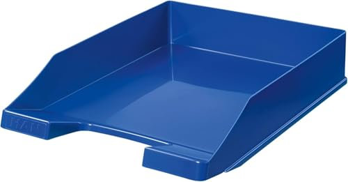 Conipa® - 10 Stück Briefablage DIN A4 blau (stapelbar) - Ablagefächer & Dokumentenablage für Schreibtisch - Ablageboxen & Bürobedarf für Briefe & Dokumente - Papier-Ablage Organizer (Büro-Artikel)