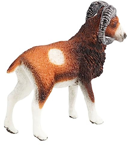 NAMOARLY Mouflon Figurine and Small Mouflon Statue for Boys and Girls Solid Resin for Home and Desktop Display Educational Animal Toy for Children