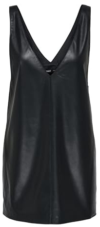 ONLY Onlheidi OTW Onlheidi Robe Spencer en Cuir synthétique pour Femme OTW OTW (1 pièce), Noir, M