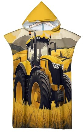 DLERFLOVR Serviette de Plage avec Capuche, Tracteur Poncho de Surf Adulte à Séchage Rapide en Microfibre Champs Français Changement Peignoir de Bain pour Le Surf sur, la Plage, Piscine