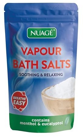 450 g Vapour Bath Salts – Soothing Bath Crystals with Menthol & Eucalyptus for Cold Relief & Muscle Relaxation