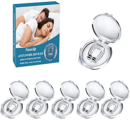 Anti Snoring Devices 6 Pack, Magnetic Anti Snore Nose Clip Snore Stopper Snoring Relief Reusable, Nasal Dilators for Men/Women Removal of Noise While Sleeping