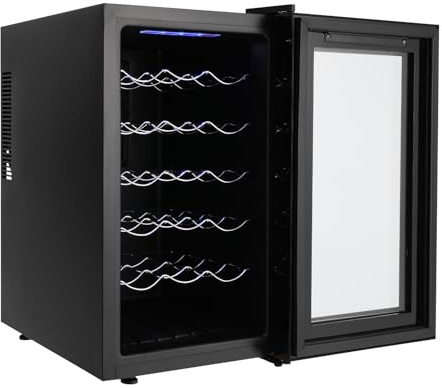 ravixia Nevera de vino con 18 botellas con pantalla LED y control de temperatura
