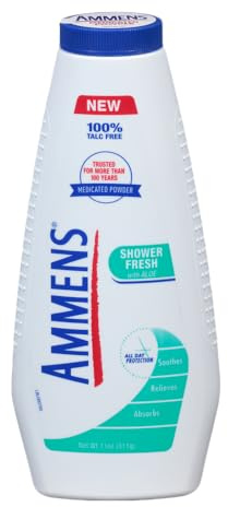 AMMENS Powder Shower Fresh Talc Free, 11 Ounce