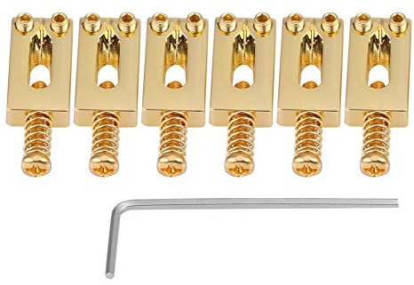 Bnineteenteam Tremolo 6-delad elgitarr sadelbrygga för elgitarr ersättning med nyckel