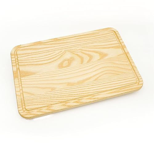 JOWE Planche à goûter en frêne - 1 planche en bois de frêne - 30 x 20 cm - Planche de service rectangulaire en bois - Fabriqué en Autriche
