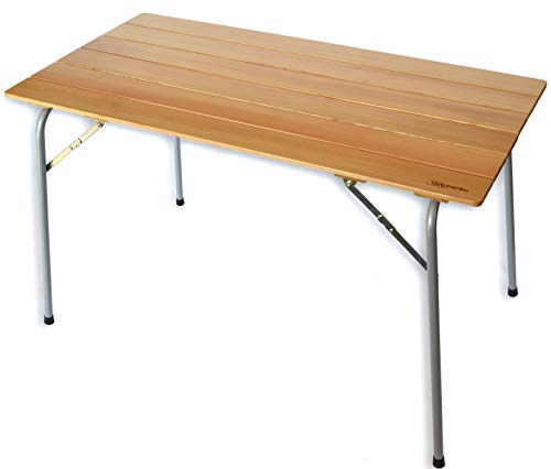 CASTELMERLINO 48 Tavolo Pieghevole Camper Larice cm 120 x 60 con Borsa Nylon