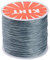 Cheriswelry Gewachste Schnur aus Polyester, rund, geflochtene Fäden, 0,45 mm, Perlenschnur mit Spule für Schmuckherstellung, Makramee-Handwerk, Grau, 175 Meter
