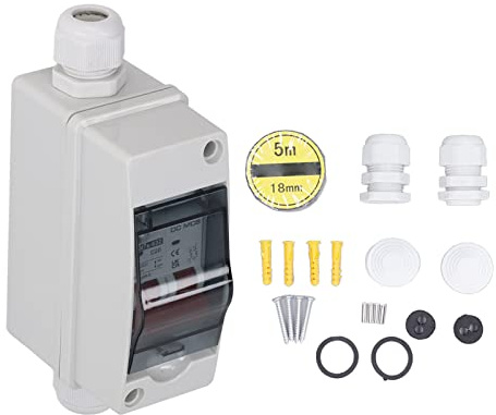 DC-Miniatur-Leistungsschalter, 2P, IP65, wasserdicht, transparente Abdeckung, 32 A, PV-Leistungsschalter für Wohnmobile, 1000 V